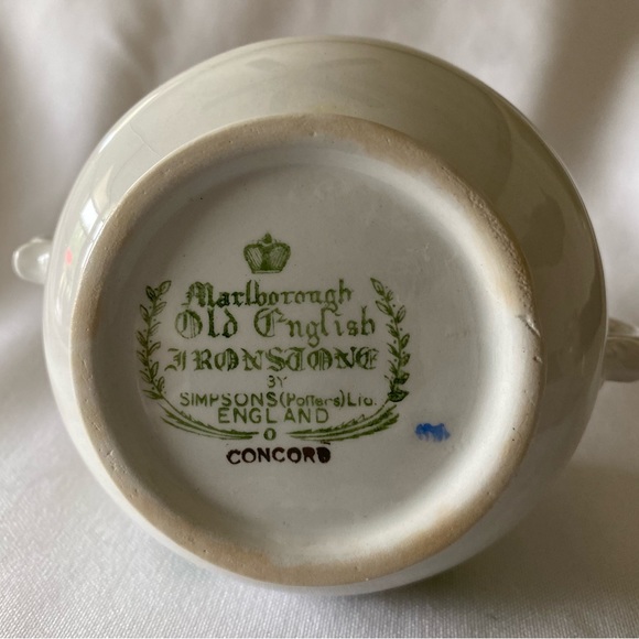 EUC Vintage Marlborough Old English Ironstone Lidded Sugar Bowl Concord RARE - Picture 9 of 16